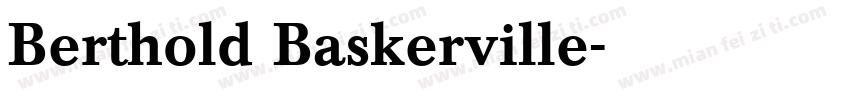 Berthold Baskerville字体转换